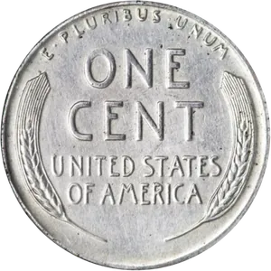 The tail of a United States one cent piece